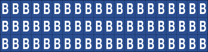 [920B] 920B - Foglio n.60 etichette adesive B/B lettera B