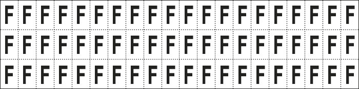 [930F] 930F - foglio n.60 etic.aut. B/N lettera F