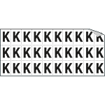 [933K] 933K - Foglio n.30 etichette adesive B/N lettera K