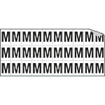 [933M] 933M - Foglio n.30 etichette adesive B/N lettera M