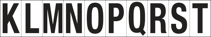 [934KT] 934KT - Foglio n.10 etichette adesive B/N lettere da K a T