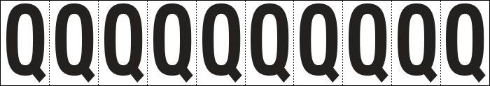 [934Q] 934Q - Foglio n.10 etichette adesive B/N lettera Q