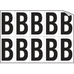 [936B] 936B - Foglio n.10 etichette autoadesive B/N lettera B