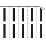 [936I] 936I - Foglio n.10 etichette autoadesive B/N lettera I