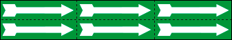 [9390CG] 9390CG - Foglio n. 6 etichette adesive verde freccia bianca