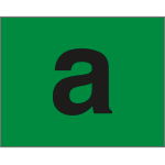 [9474G] 9474G - Etichetta verde lettera a (circolazione autorizzata)