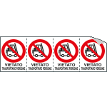 [9507B] 9507B - Foglio n. 4 etichette vietato trasportare persone