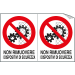 [9508A] 9508A - Foglio n. 2 etichette non rimuovere dispositivi