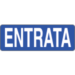 [9601AB] 9601AB - Foglio n. 1 etichette adesive fondo blu ENTRATA