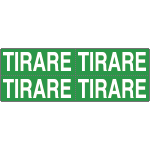 [9603BG] 9603BG - Foglio n. 4 etichette adesive fondo verde TIRARE