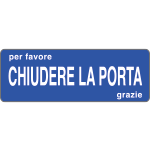 [9605AB] 9605AB - Foglio n. 1 etichette adesive fondo blu CHIUDERE