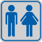 [9644B] 9644B - Etichetta argento simbolo TOILETTE UOMO DONNA