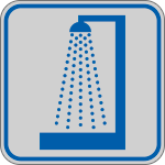 [9646A] 9646A - Etichetta argento simbolo DOCCIA