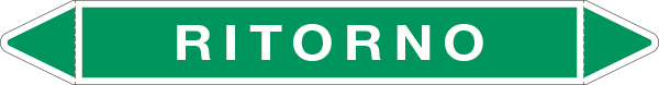 [99601D] 99601D - etichetta per tubazioni fondo verde RITORNO