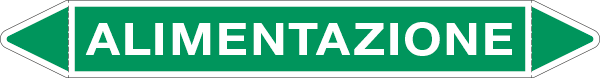 [99602B] 99602B - foglio 5 elichette per tubazioni fondo verde ALIMENTAZIONE