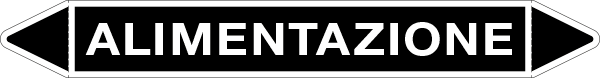 [99902B] 99902B - foglio 5 elichette per tubazioni fondo nero ALIMENTAZIONE