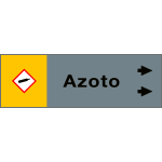 [99A017NBD] 99A017NBD - foglio da 5 etichette fondo grigio" AZOTO" destra