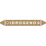 [99A113B] 99A113B - foglio da 5 etichette autoadesive con frecce e simboli per IDROGENO