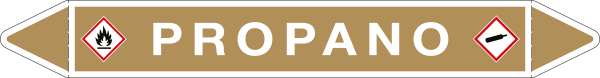 [99A121A] 99A121A - foglio da 5 etichette autoadesive con frecce e simboli PROPANO