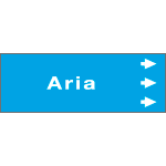 [99A240NDD] 99A240NDD - foglio da 5 etichette fondo azzurro" ARIA " destra