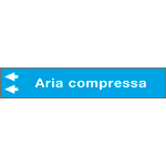 [99A241NAS] 99A241NAS - foglio da 5 etichette fndo azzurro"ARIA COMPRESSA" freccia sinistra