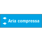 [99A241NBS] 99A241NBS - foglio da 5 etichette fondo azzurro" ARIA COMPRESSA" sinistra