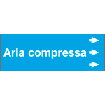 [99A241NDD] 99A241NDD - foglio da 5 etichette fondo azzurro" ARIA COMPRESSA" destra