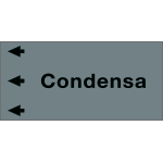 [99A662NES] 99A662NES - Etichetta fondo grigio " CONDENSA " sinistra