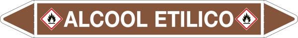 [99A691B] 99A691B - foglio da 5 etichette autoadesive con frecce e simboli x ALCOL ETILICO