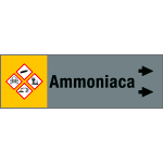 [99B282NBD] 99B282NBD - foglio da 5 etichette fondo grigio" AMMONIACA " destra