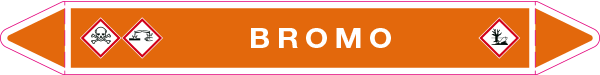 [99C120B] 99C120B - foglio da 5 etichette autoadesive con frecce e simboli BROMO