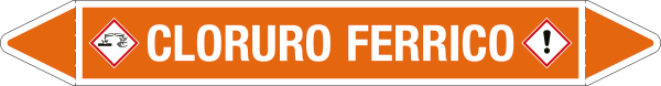 [99C140B] 99C140B - foglio da 5 etichette autoadesive con frecce+simb CLORURO FERRICO