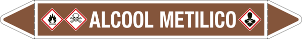 [99C250B] 99C250B - foglio da 5 etichette autoadesive con frecce e simboli ALCOOL METILICO