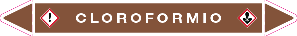 [99C290B] 99C290B - foglio da 5 etichette autoadesive con frecce e simboli CLOROFORMIO