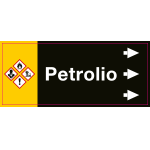 [99C480NCD] 99C480NCD - foglio da 5 etichette fondo nero "PETROLIO" destra