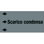 [99C550NES] 99C550NES - Etichetta fondo grigio "SCARICO CONDENSA" sinistra