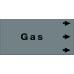 [99C650NED] 99C650NED - Etichetta fondo grigio " GAS " destra