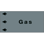 [99C650NES] 99C650NES - Etichetta fondo grigio " GAS " sinistra