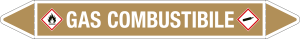 [99C660A] 99C660A - foglio da 5 etichette autoadesive con frecce+simboli GAS COMBUSTIBILE