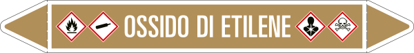[99C680A] 99C680A - foglio da 5 etichette autoadesive con frecce+simboli OSSIDO DI ETILENE