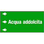 [99C730NES] 99C730NES - Etichetta fondo verde "ACQUA ADDOLCITA " sinistra