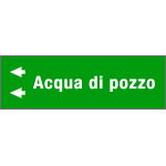 [99C810NBS] 99C810NBS - foglio da 5 etichette fondo verde" ACQUA DI POZZO"   sinistra