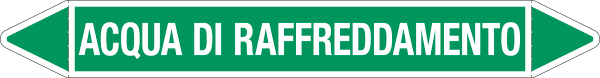 [99C820C] 99C820C - etichetta singola autoadesiva frecce e simboli ACQUA di RAFFREDDAMENTO