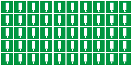[9M1552] 9M1552 - Foglio n.50 etichette adesive simbolo uscita di emergenza