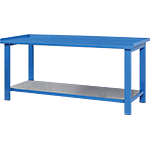 [ARBT13] ARBT13 - tavolo da lavoro con bordo di contenimento sui 3 lati cm 200x88 h.