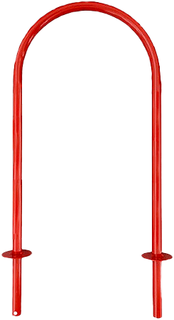 [AS123] AS123 - Archetto antisosta rosso tubo diametro 33 mm