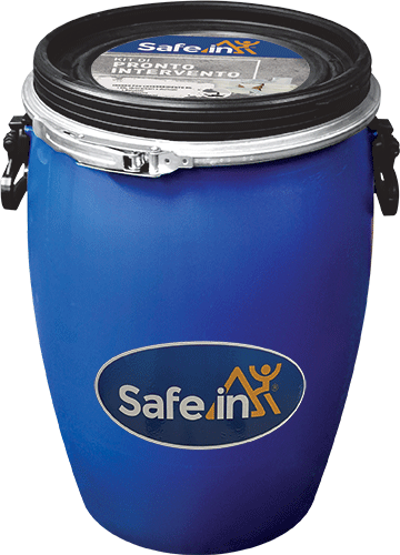 [ASB060] ASB060 - kit per assorbimento OLI SAFE IN in bidone ADR assorbenza minimo 59 lt