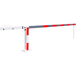[BARS41F6] BARS41F6 - Barriera manuale piedino fisso a murare e barra alluminio da mt. 6