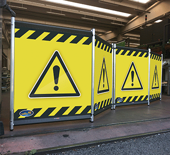 [BARS801P] BARS801P - transenna singola da montare SAFEIN 80x100 simbolo PERICOLO GENERICO