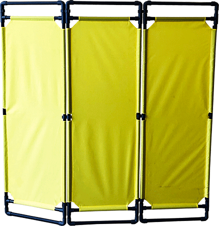 [BARV180] BARV180 - barriera 3 moduli neutri colore giallo dimensioni cm 180x70 (hxl) 6 kg